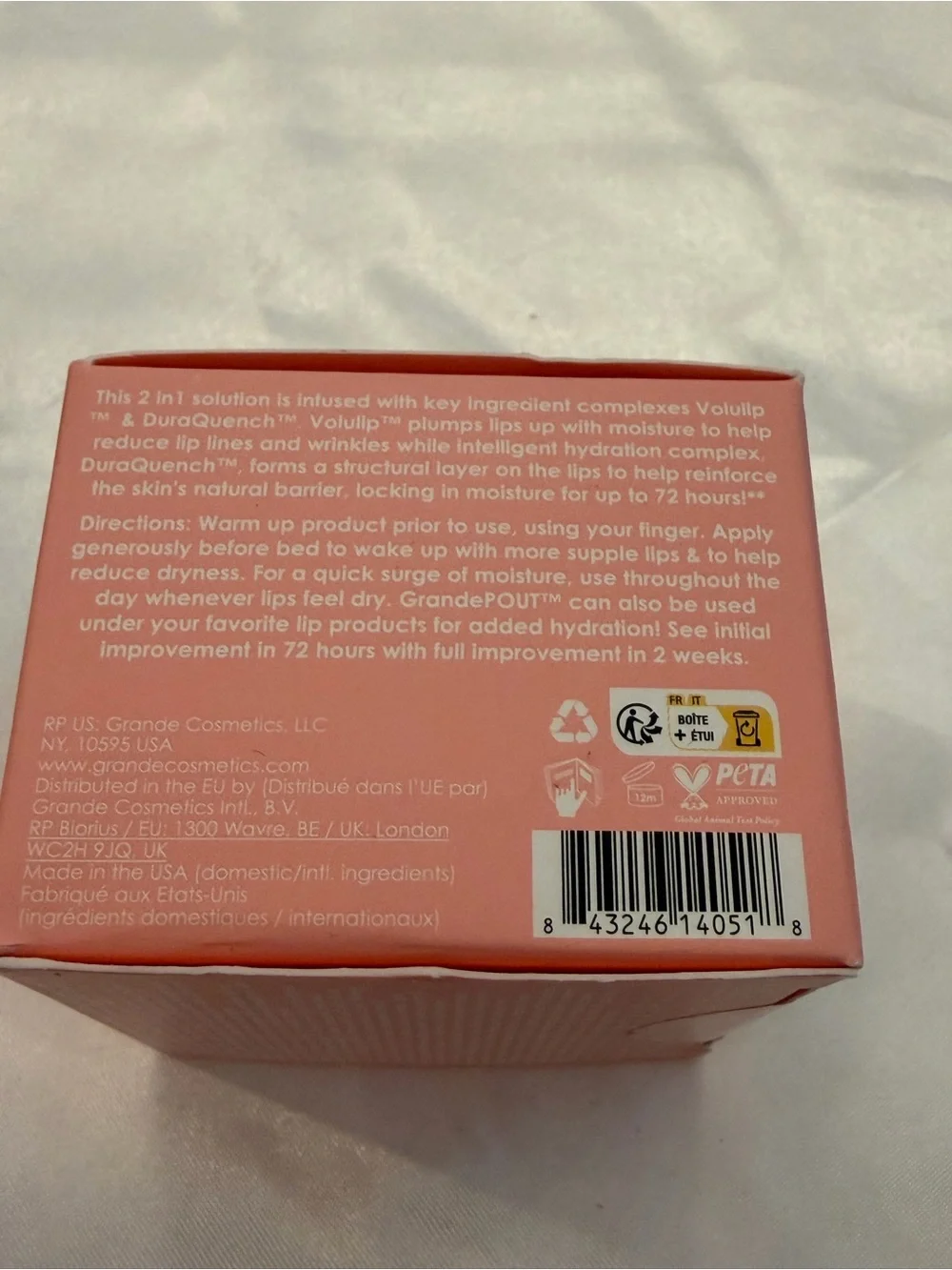 Grande Cosmetics GrandePOUT Plumping Lip Mask 15g BERRY MOJITO Made In USA